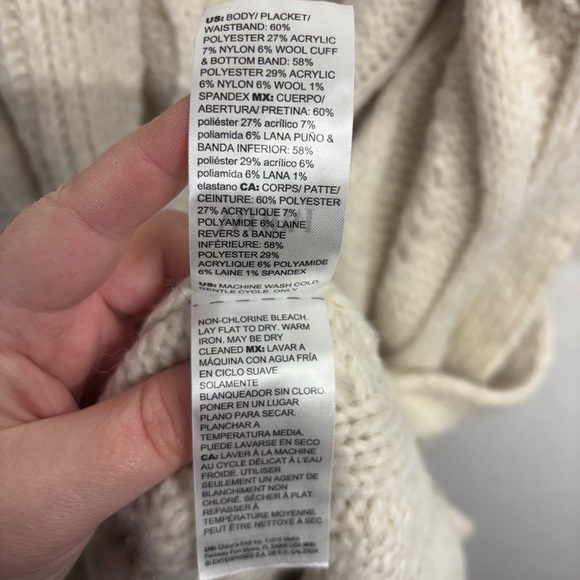 WHBM White House Black Market Cream Belted Cardigan Duster - Picture 4 of 7